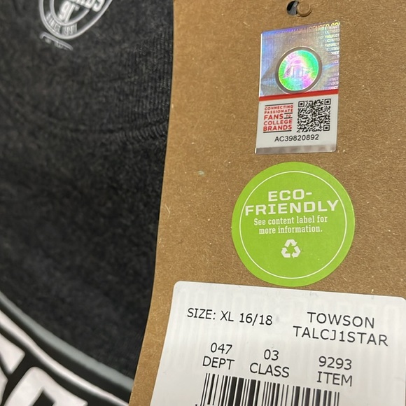 RIVALRY THREADS 91, Women’s, TOWSON Tigers, Dark Grey T-Shirt XL NWT - Picture 4 of 4